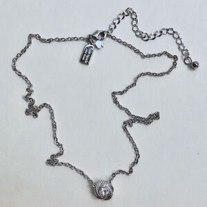 🌹🍃New Kate ♠️ Spade Silver-Tone “Infinity & Beyond” Mini Knot Pendant Necklace🍃🌹